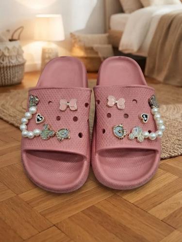 Sandalias Verano De Goma Con Perlas Para Dama Coral Sandalia Verano De Goma Para Dama Coral 40