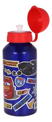 Botella De Aluminio Cars 400 Ml Agua Bebidas Verano Autos Azul 5