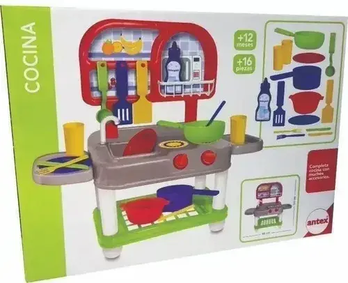 Cocina Super Completa De Juguete C Accesorios Vajilla Antex 2