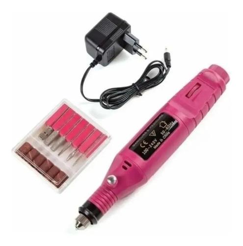 Torno Eléctrico Profesional Manos Uña Esculpida + Kit Fresas 2