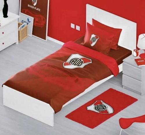 Acolchado River Plate Reversible Abrigado 1.5 Plazas Frazada River 2