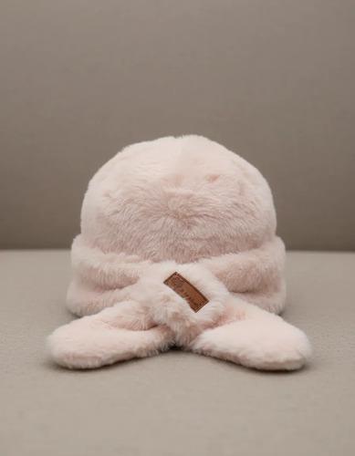 Gorro Peludo De Invierno De Animales, Orejeras Con Bufanda Beige Un Orejas 2