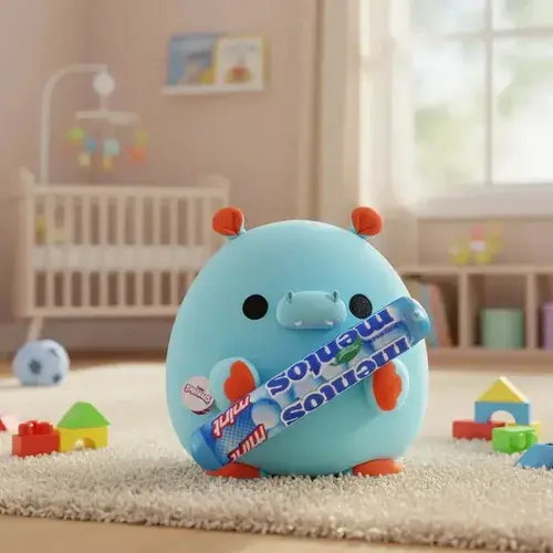 Peluche Zuru Snackles Animales Con Golosina O Snack De 35cm Hipopotamo Con Mentos
