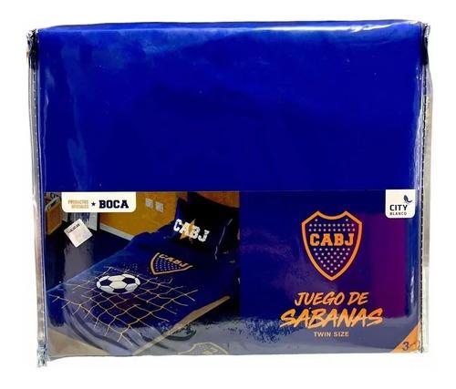 Juego De Sabana De Futbol Boca Juniors Twin Size Licencia 6