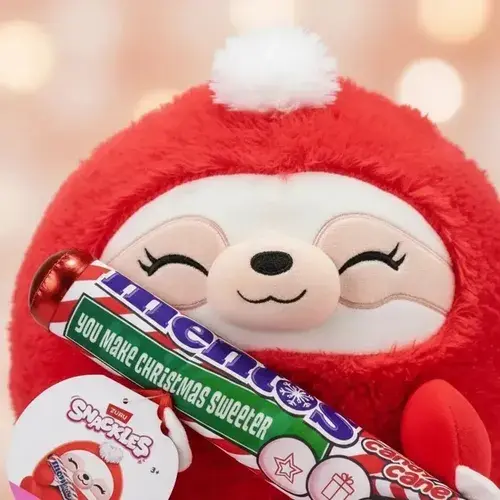 Peluche Zuru Snackles Animales Con Golosina O Snack De 35cm Oso Perezoso Con Mentos 3