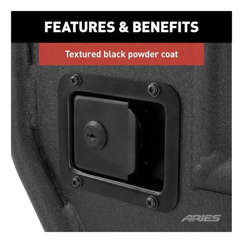 Puertas Traseras Jeep Wrangler Jk Aries 25009 Tubo Aluminio Trasera Izquierda Y Derecha Negro 5