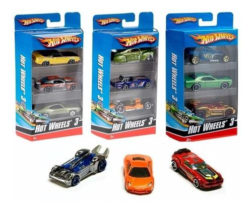 Autitos Hot Wheels Pack X3 Vehiculos Surtidos Autos Mattel Todos 2