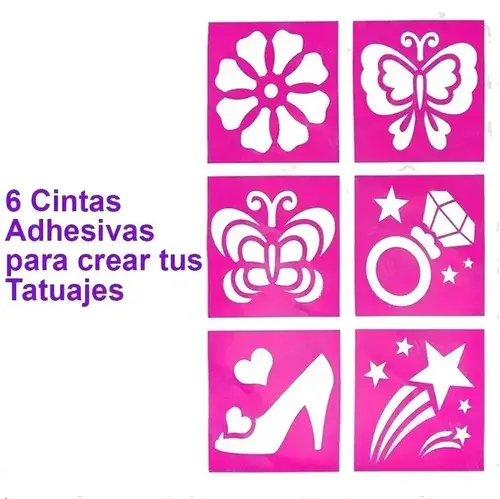 Set De Boligrafos Para Tatuajes Fashion X 8 + 6 Calcos Nena 4