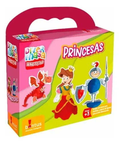 Juego De Masas Para Modelar Princesas Bontus Rosa 2-4 Años