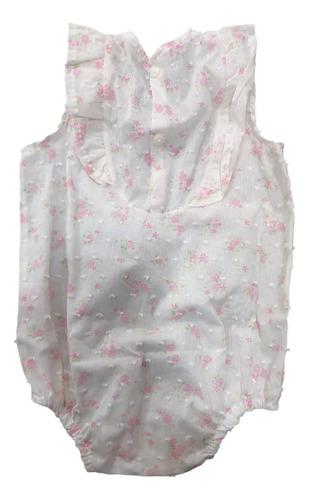 Enterito Bebe Beba Tela Fresca Estampado Con Volado 5