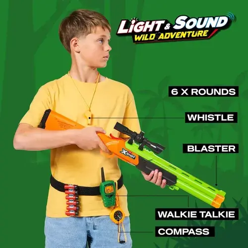 Kit De Rol Heroe Pistola + Balas + Handy + Silbato Luz Sonid Multicolor 6