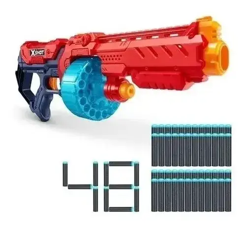 Ametralladora Gigante Turbo Fire Pistola Lanzadora 48 Dardos Vs 5