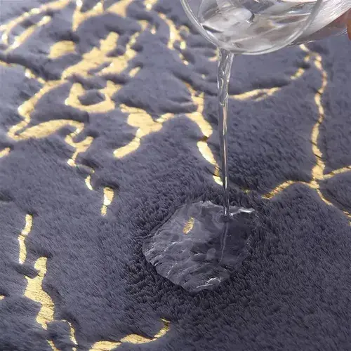Alfombra De Baño Tipo Marmol Piel Suave Antideslizante Fino 10