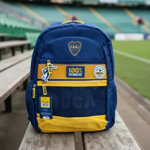 Combo Mochila Reforzada + Carpeta Escolar Boca Juniors Cabj 15