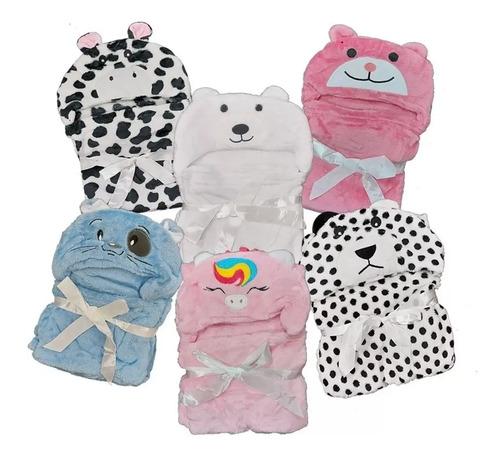 Frazada Infantil Con Capucha De Animales Bebe Manta Flannel 10