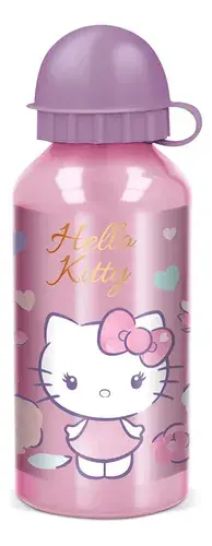 Botella De Aluminio Hello Kitty 400 Ml Agua Bebidas Verano Rosa 2