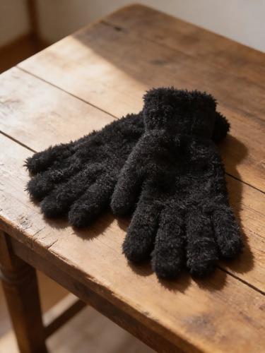 Guantes Abrigados Varios Diseños Infantiles Klub Mode Negro Unico Peludo 3