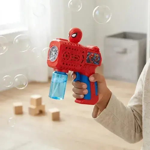Burbujero Con Luces Spiderman Hombre Araña Pistola Burbujas Spider Man 2