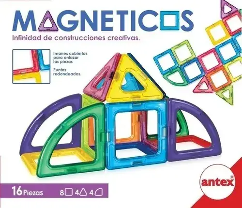 Bloques Magnéticos Didactico Imántado 16 Piezas Antex 16 2