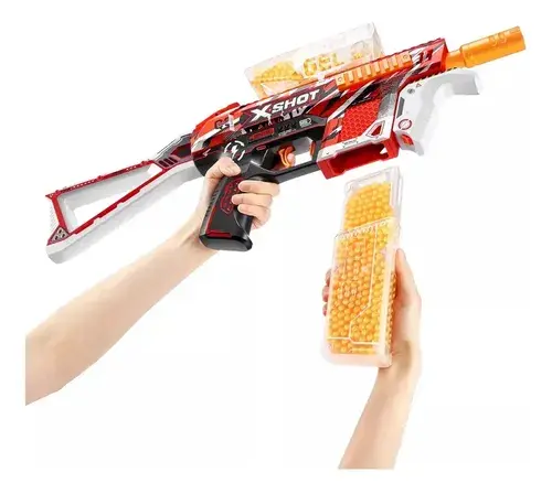 Pistola X Shot Hyper Gel Motorizada Automatic 10mil Bolitas Roja 2