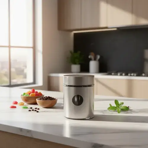 Frasco Acero Inoxidable Con Ventana Tapa Hermética 900ml Plateado