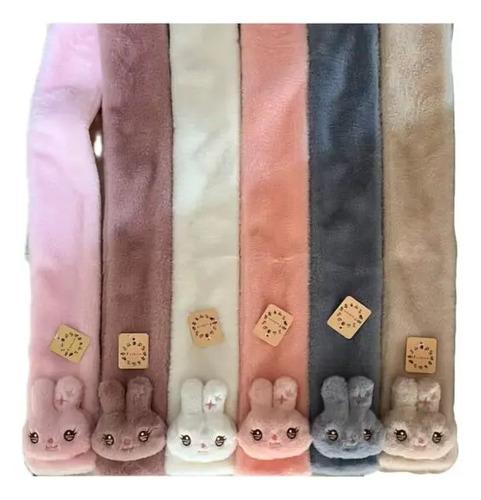 Bufanda Para Niños Peluche Abrigada Invierno Conejo Abrigo 14