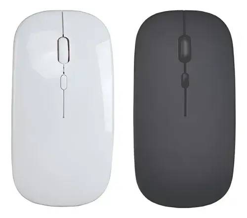 Mouse Inalámbrico Recargable Usb + Bluetooth 1200 Dpi 10 M Negro 4