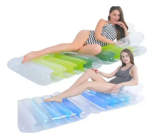 Colchoneta Inflable 2 En 1 Para Pileta Sillon Plegable Color Verde 2