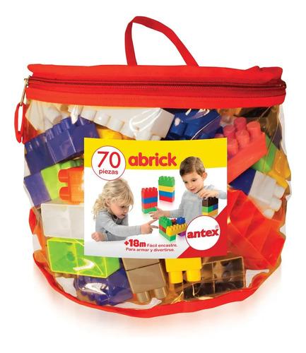 Bolson 70 Piezas Ladrillos Bloques - Abrick Antex