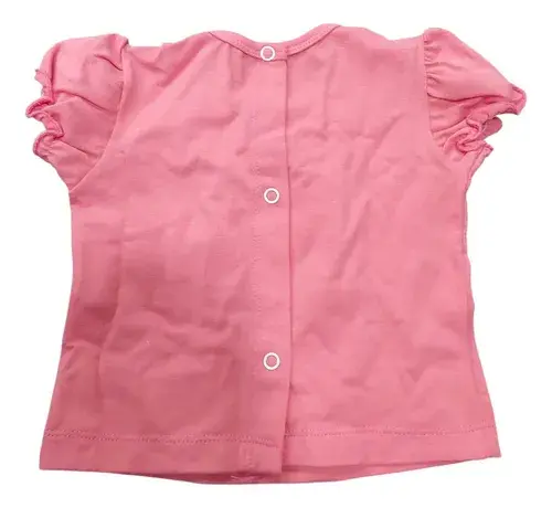 Conjunto Bebe Beba Remera + Short Con Corazon Y Moño 15