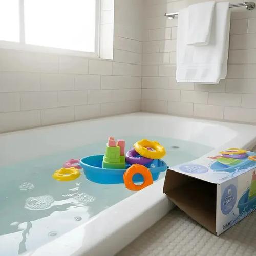 Barco Flotador Didáctico 3 Anillos Para Baño Pileta Duravit Multicolor 6