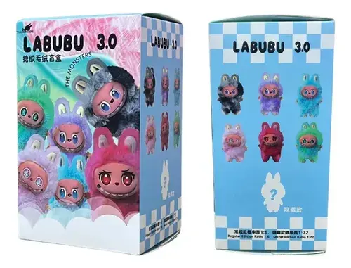 Labubu Oso Peluche Sorpresa 15 Cm Llavero Version 3.0 Índigo Sorpresa 10