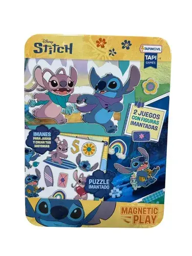 Puzzle Imantado 24 Piezas Disney Stitch + Imanes Para Jugar