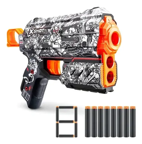 Pistola Lanza Dardos X Shot Skins Flux Con 8 Dardos Juguete 15