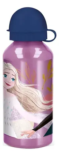 Botella De Aluminio Frozen 400 Ml Agua Bebidas Verano Disney Azul 6