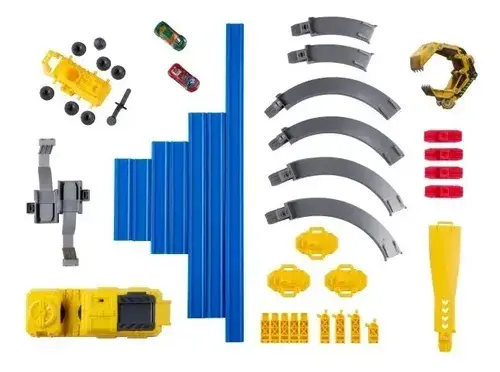 Pista De Juguete Metal Machines Construction Destruction Con Lanzador 5