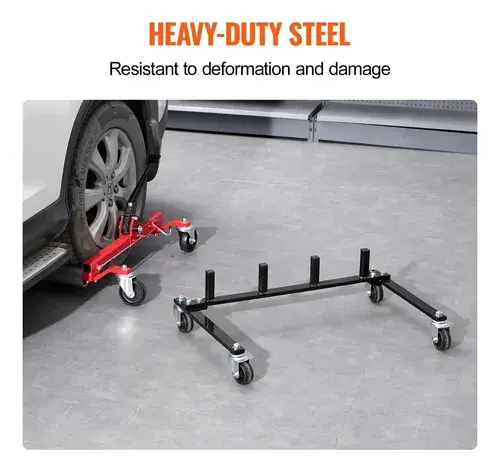 Estante Vevor Para Carritos De Rueda Con Ruedas Organizador Negro 2