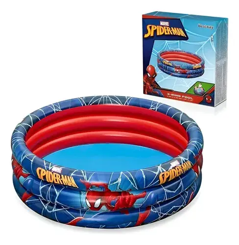 Pileta Inflable Spiderman Bebes Niños 122 Cm Agua Juegos