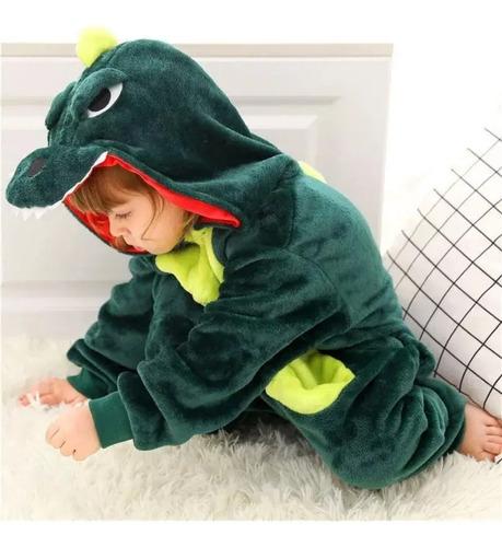Pijama Dinosaurio Enterito Infantil Suave Abrigado Premium 9