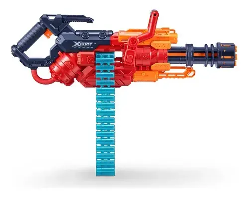 Pistola Ametralladora Lanza Dardos En Rafaga Crusher X Shot Naranja 4