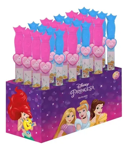 Burbujero Manual Disney Princesa Bella 38cm Con Liquido 2