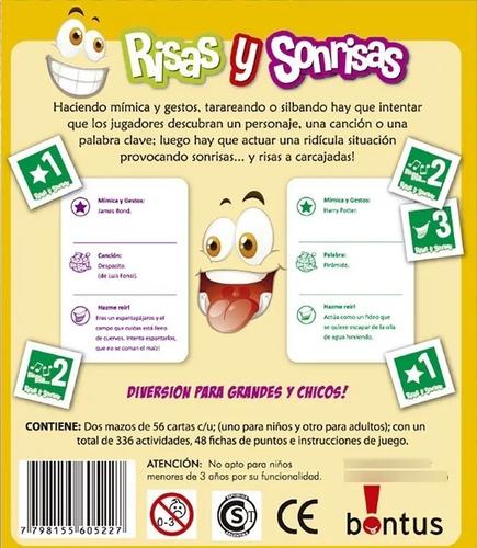 Risas Y Soinrisas Juego De Mesa Cartas Viaje Bontus Original 2