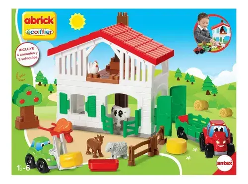 Set De Granja Construccion Bloques Animales Abrick Antex  16