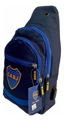 Bolso Morral Bandolera Riñonera Boca Juniors Reforzado Facha Boca Juniors Boca Clasico Azul 3