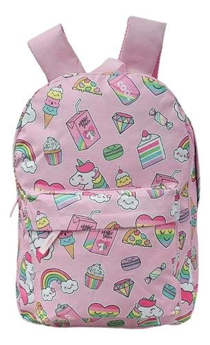 Mochila Escolar Dibujos Futbol Cohete Niños Primaria Grande Color Rosa Diseño De La Tela Unicornio 6