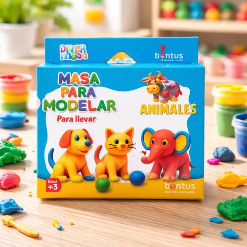 Masa 3 Paquetes Animales No Mancha+texturizado+aroma Rico Multicolor