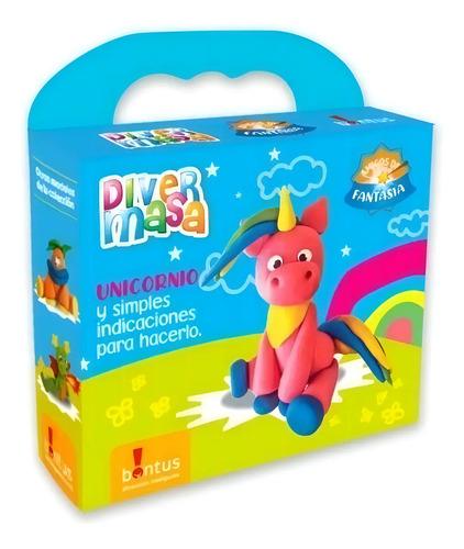Juego De Masas Plastilina Diver Masa Unicornio 210gr Bontus Multicolor