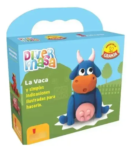 Juego Masas Plastilina Diver Masa Vaca Vaquita 210gr Bontus 6