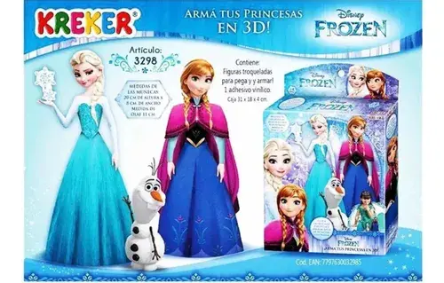 Set De Muñecas Para Armar Frozen Manualidades Elsa Anna Crea 2