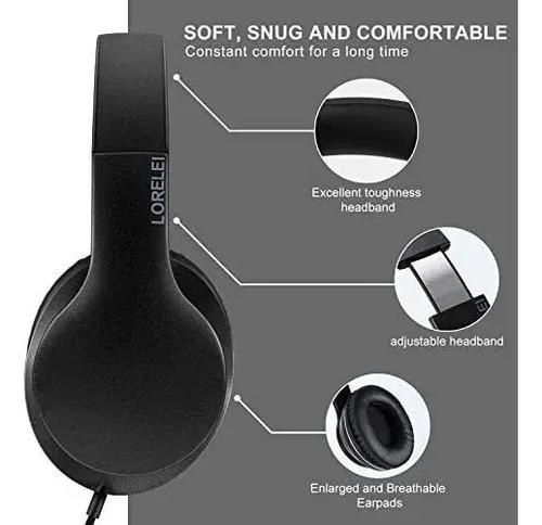 Auriculares Plegables Vincha Con Micrófono Ligero Lorelei X6 Negro 2